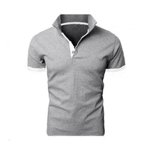 Load image into Gallery viewer, Summer short Sleeve Polo Shirt menTurn-over Collar Slim casual fashion Breathable Solid Color Business polo shirt smens clothin