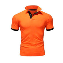 Load image into Gallery viewer, Summer short Sleeve Polo Shirt menTurn-over Collar Slim casual fashion Breathable Solid Color Business polo shirt smens clothin