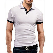 Load image into Gallery viewer, Summer short Sleeve Polo Shirt menTurn-over Collar Slim casual fashion Breathable Solid Color Business polo shirt smens clothin