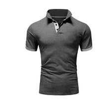 Load image into Gallery viewer, Summer short Sleeve Polo Shirt menTurn-over Collar Slim casual fashion Breathable Solid Color Business polo shirt smens clothin
