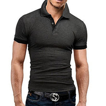 Load image into Gallery viewer, Summer short Sleeve Polo Shirt menTurn-over Collar Slim casual fashion Breathable Solid Color Business polo shirt smens clothin